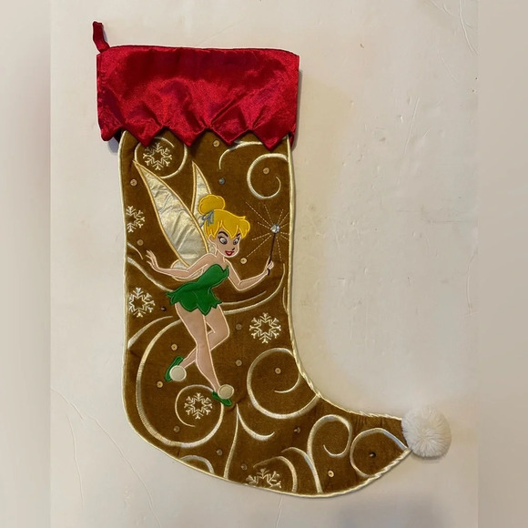 Disney Store Tinker Bell Holiday Christmas Stocking - Picture 1 of 6